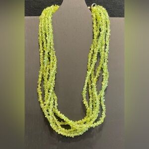 Silpada 925 Sterling And peridot 6 Strand Necklace